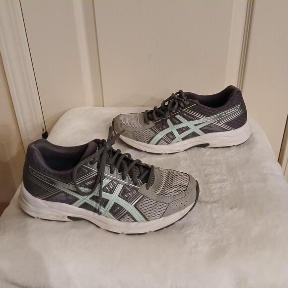 Asics Gel Contend 4 running shoes in gray and mint green size 8.5 - Picture 3 of 7